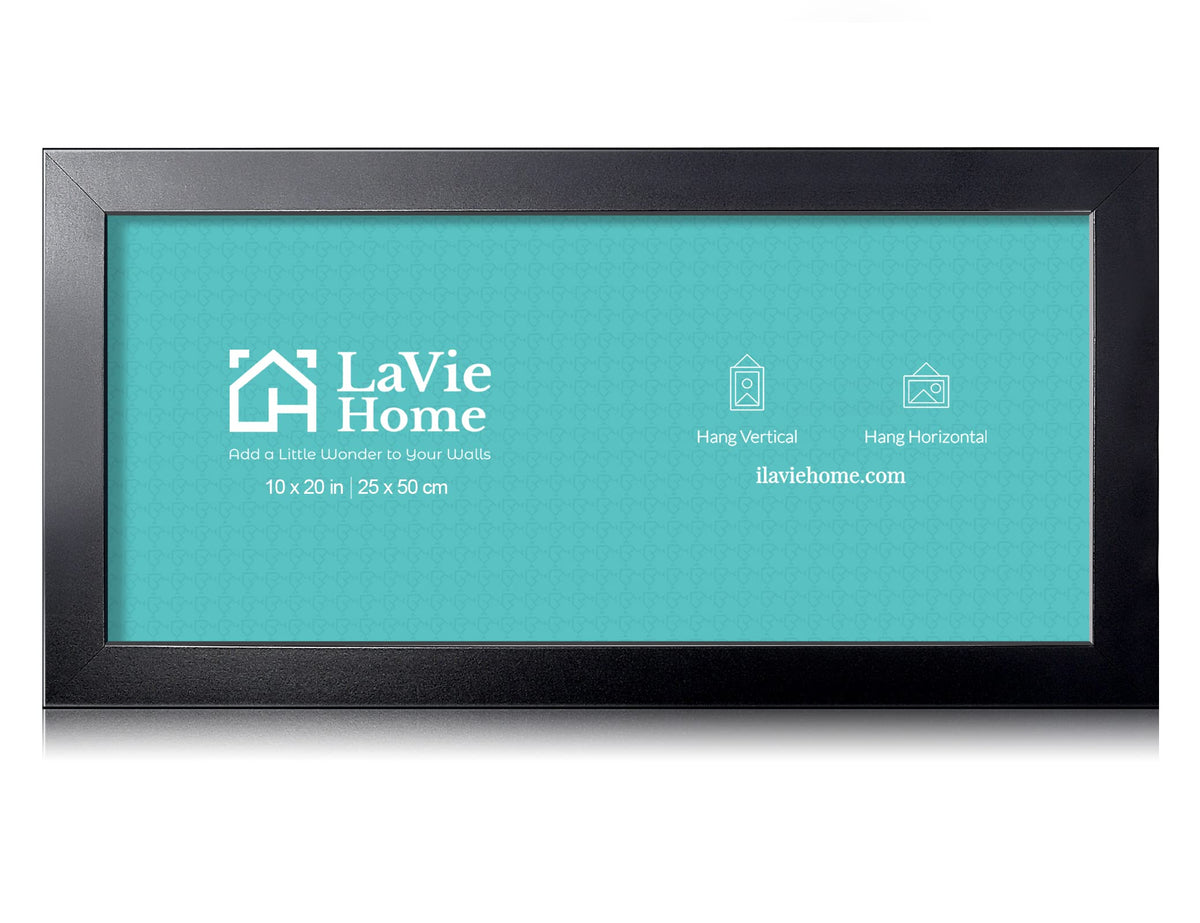 LaVie Home 10x20 black frame front view for wall decor and clean minimalist style.