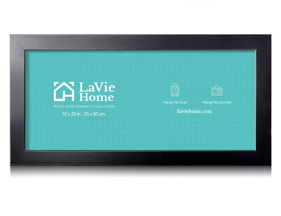 LaVie Home 10x20 black frame front view for wall decor and clean minimalist style.
