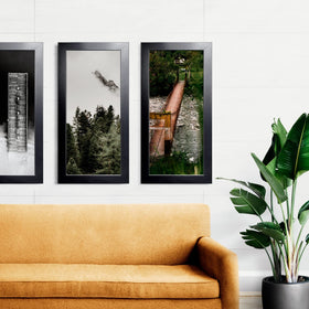 LaVie Home 10x20 black frame side profile demonstrating depth for interior design.