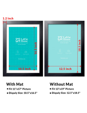 LaVie Home 11x17 with mat inside frame showing centered print.