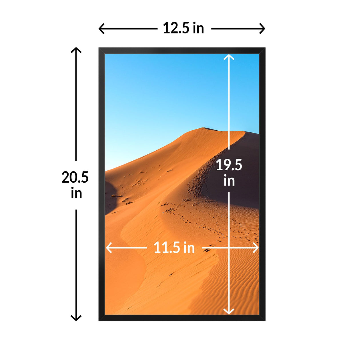 LaVie Home frame with HD Plexiglas for durable, glare-free viewing