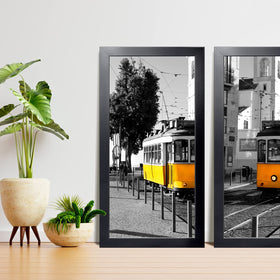 LaVie Home black panoramic frame on wall, ready for portrait or landscape displays.