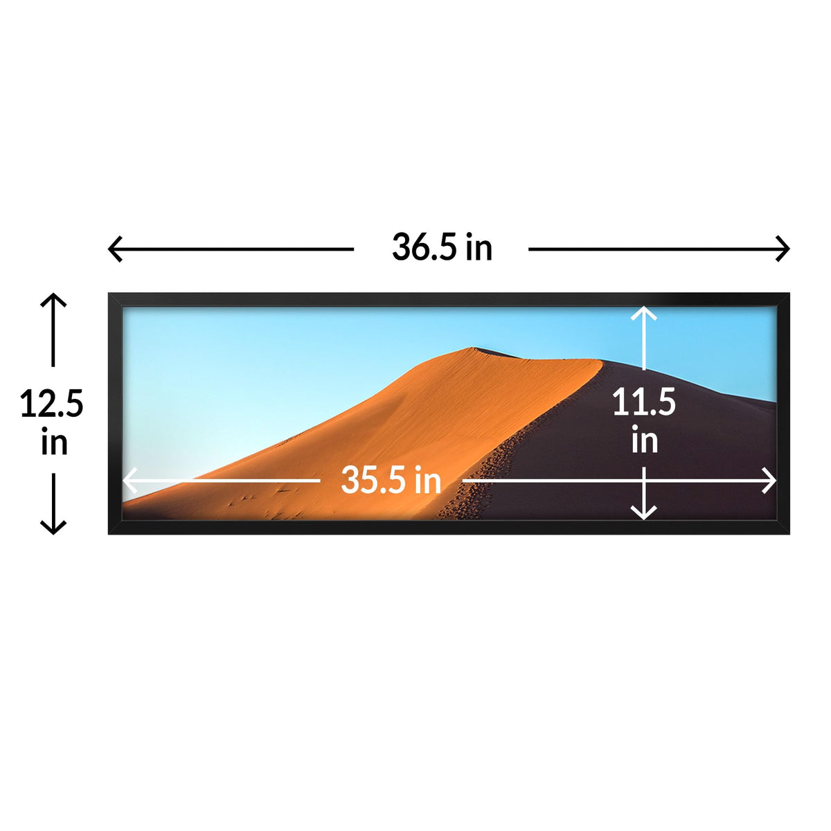 LaVie Home black 12x36 poster frame complements decor beautifully.