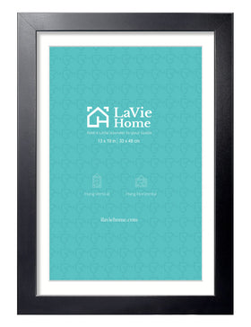 LaVie Home 13x19 black poster frame with plexiglass protects posters.