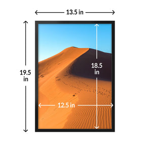 LaVie Home 13x19 frame with plexiglass safety protects photos from dust and scratches.