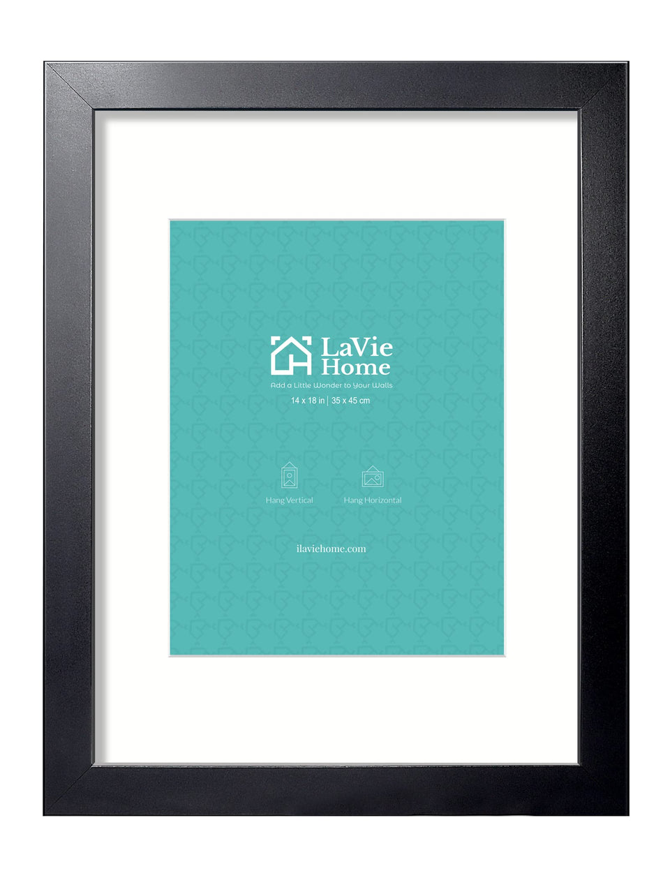 LaVie Home 14x18 black frame front view for a bold wall display.