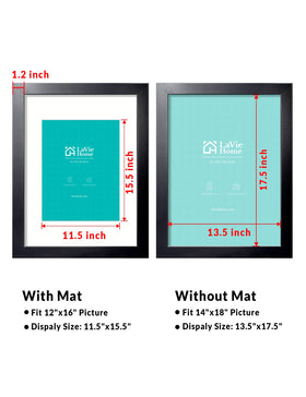 LaVie Home 14x18 frame without mat shows a sleek, uninterrupted image.