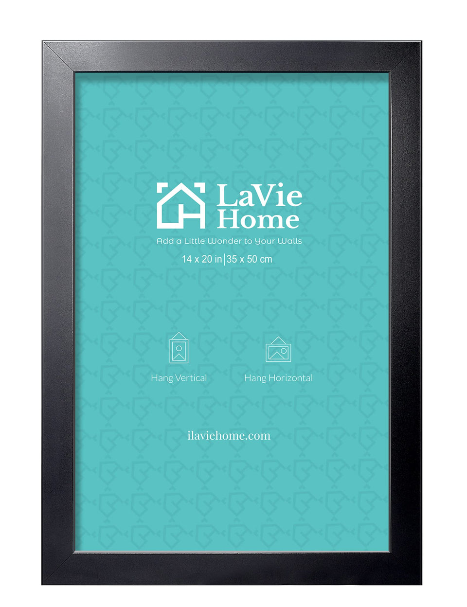 LaVie Home 14x20 black frame front view for elegant wall decor