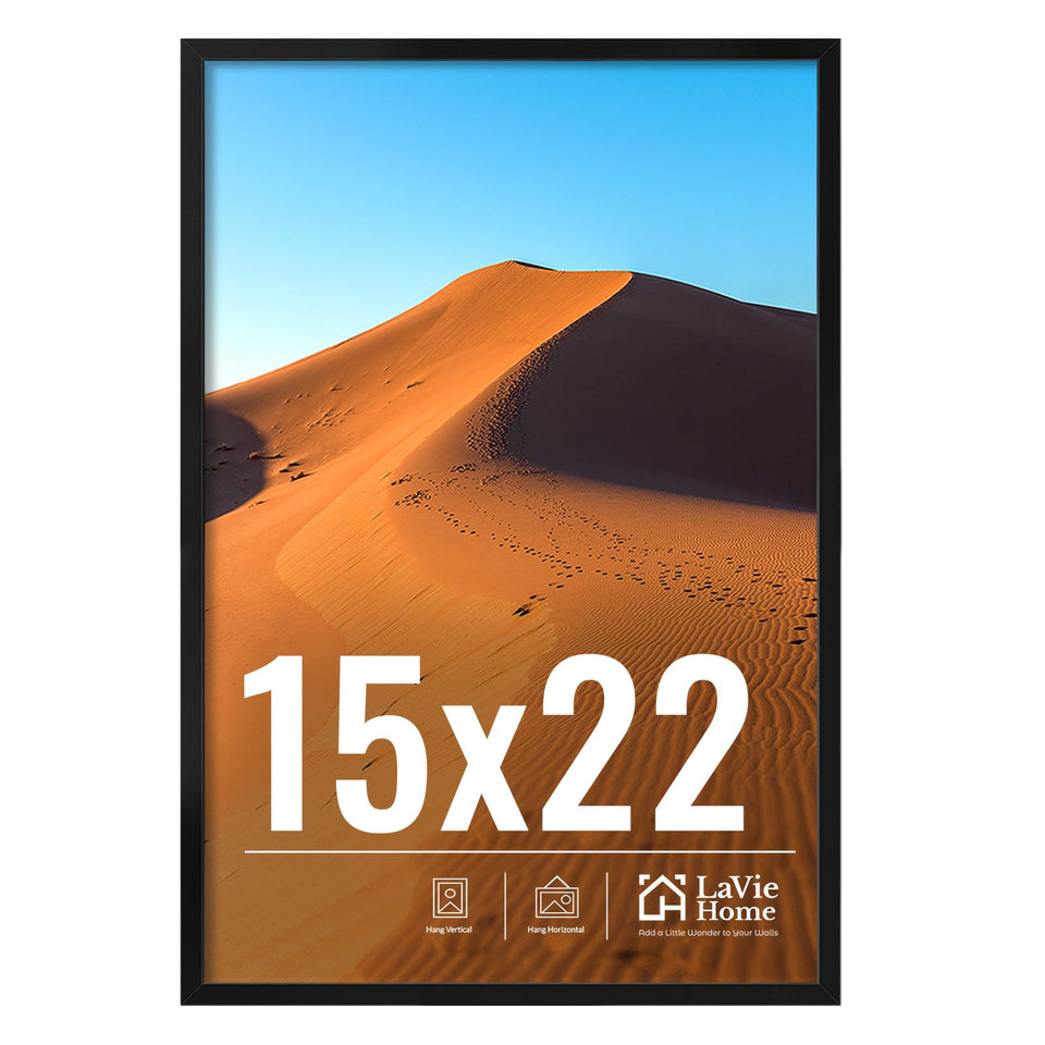 LaVie Home 15x22 frame on wall display with sleek black finish