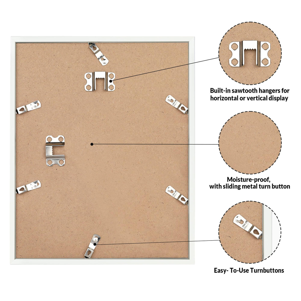 LaVie Home 16x20 frame with removable film reveals crystal-clear photos.