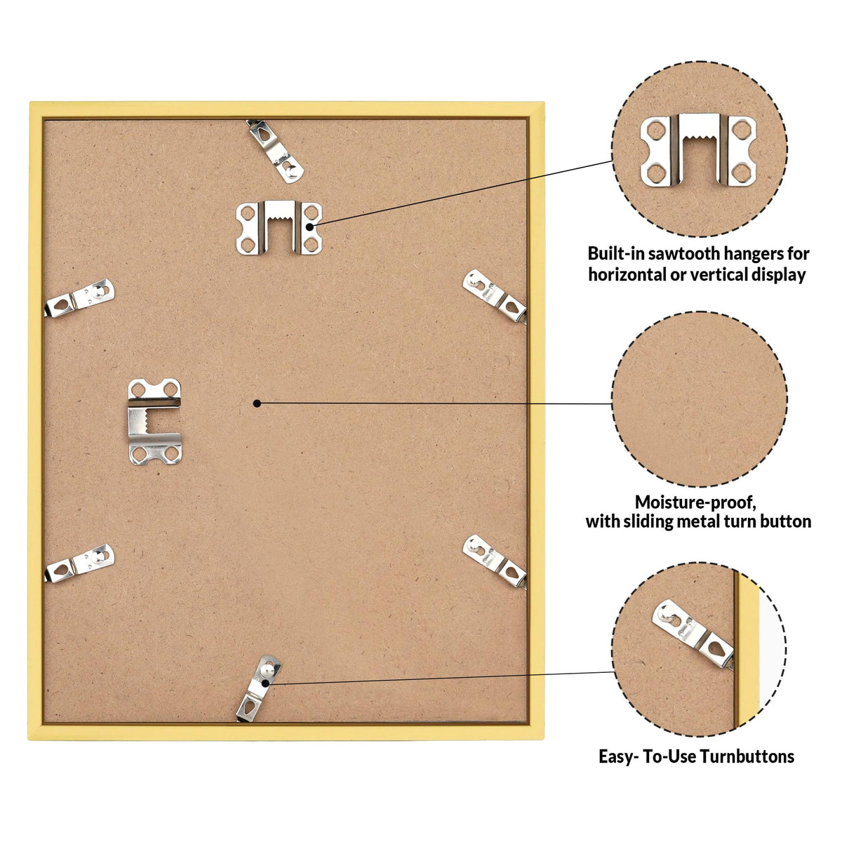 LaVie Home frame arrives with corner protectors and seals for safe delivery.