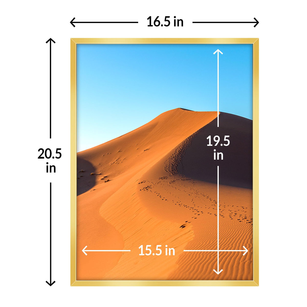 LaVie Home 16x20 frame supports vertical or horizontal wall mounting for versatile layouts.