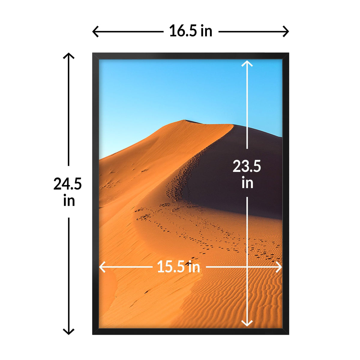 LaVie Home 16x24 frame back with rotating clasp for finger-friendly setup.