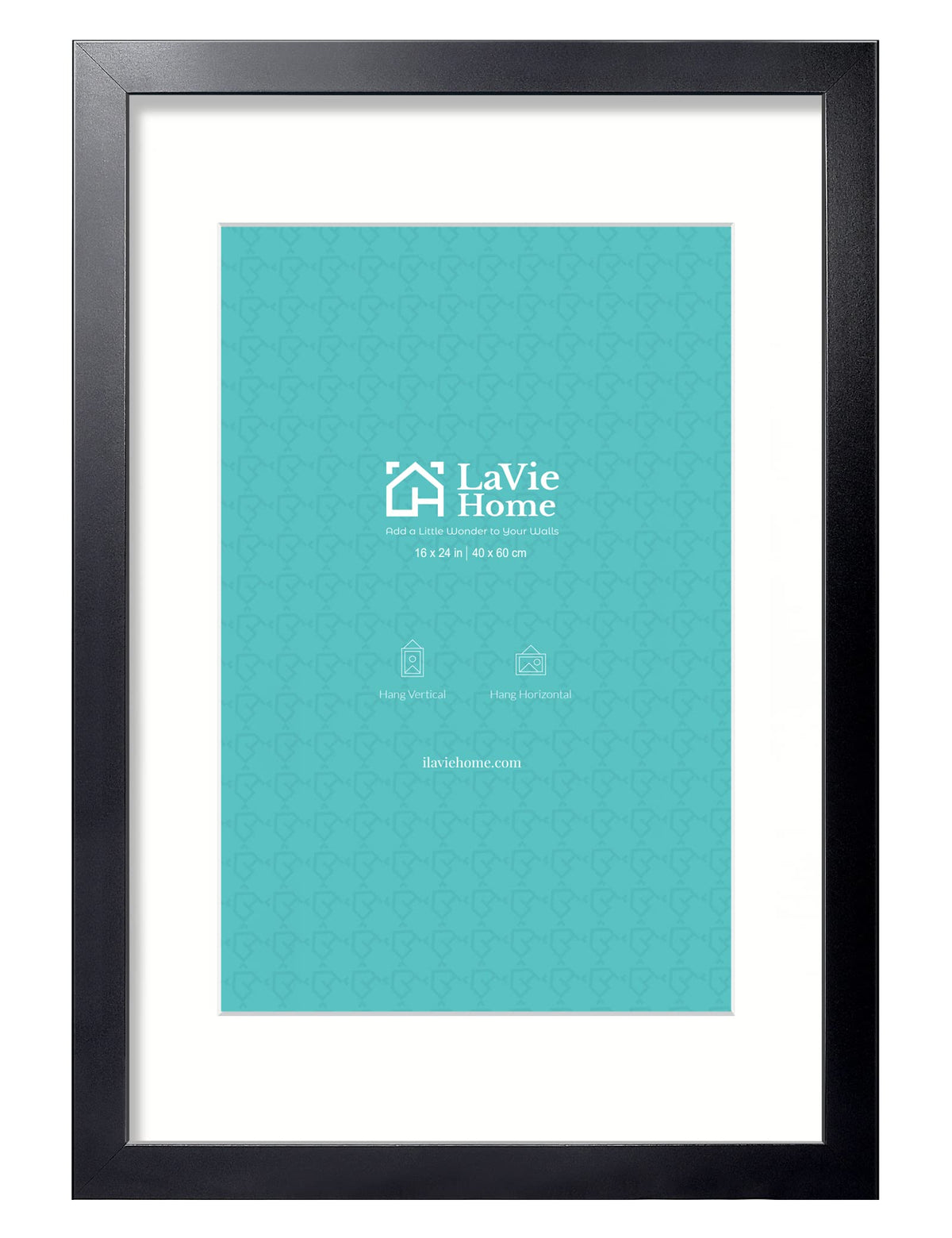 LaVie Home 16x24 black poster frame front view for crisp poster display.
