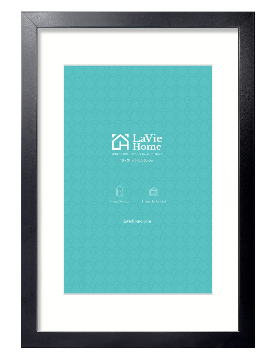 LaVie Home 16x24 black poster frame front view for crisp poster display.