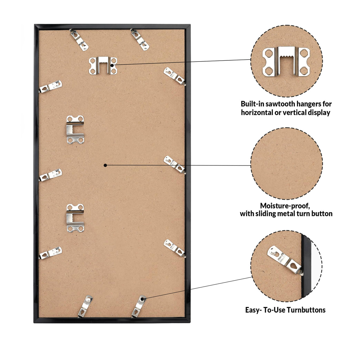 LaVie Home black 16x28 frame enhances various decor styles