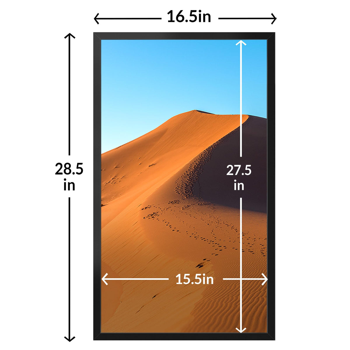 LaVie Home frame with corner protectors and packaging safeguards