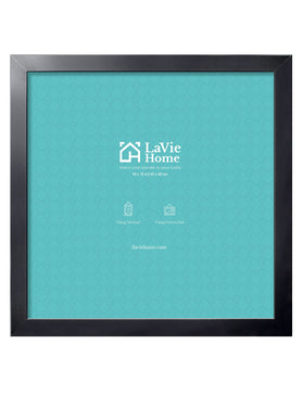 LaVie Home 18x18 frame front view emphasizes bold molding for gallery-worthy displays.