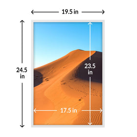 LaVie Home 18x24 frame horizontal display ideal for apartment living rooms.