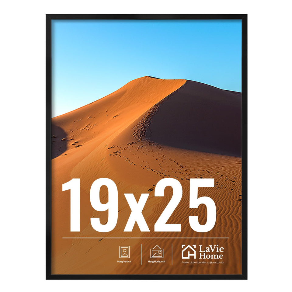 LaVie Home 19x25 frame on wall display with classic black finish