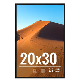 LaVie Home 20x30 frame on wall with black finish highlighting memories