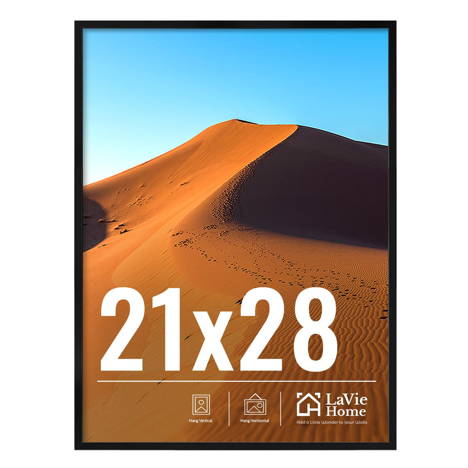 LaVie Home 21x28 frame on wall displays a crisp photo with timeless style.