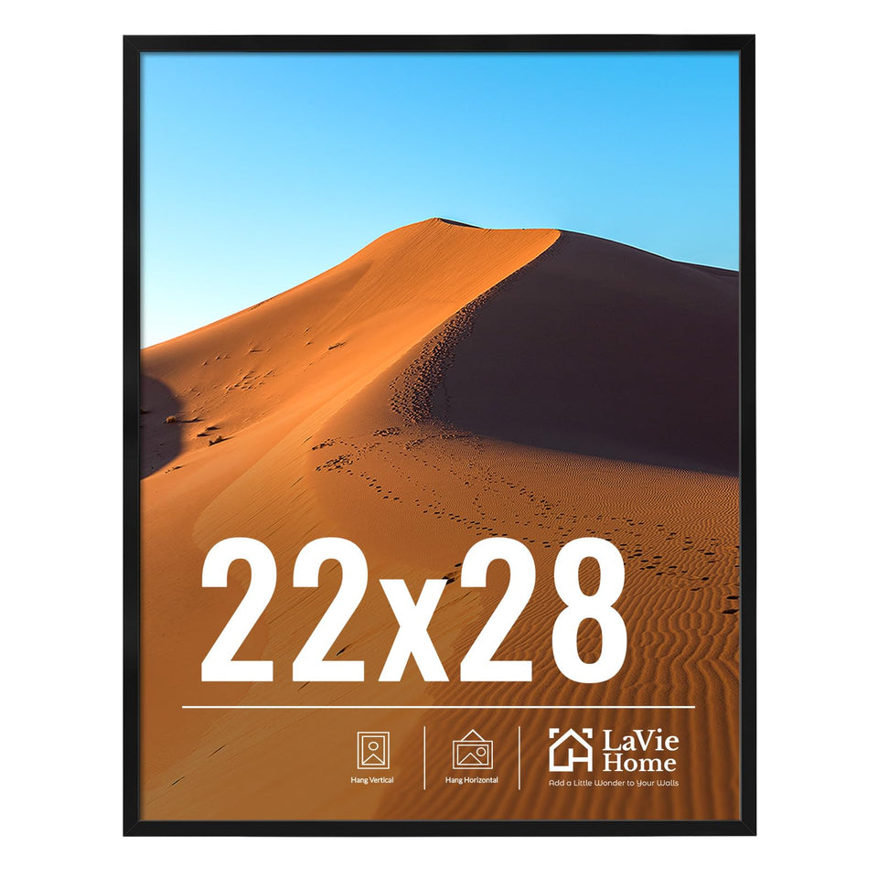 LaVie Home 22x28 frame front view with clear HD plexiglass for sharp photos.