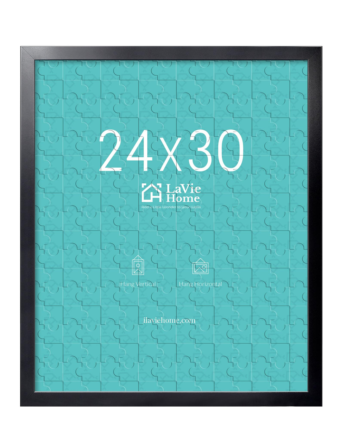 LaVie Home 24x30 frame front view with bold black finish for wall display