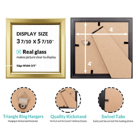 LaVie Home 4x4 gold frame close-up showing high-definition glass