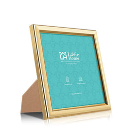 LaVie Home 4x4 gold frame on table top display for desk or shelf