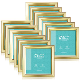 LaVie Home 4x4 gold frame wall mount displaying memories with clean lines