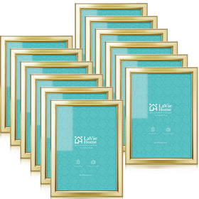 LaVie Home 5x7 gold frame close-up highlighting HD glass clarity