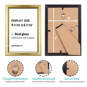 LaVie Home 5x7 gold frame on table top display with natural light