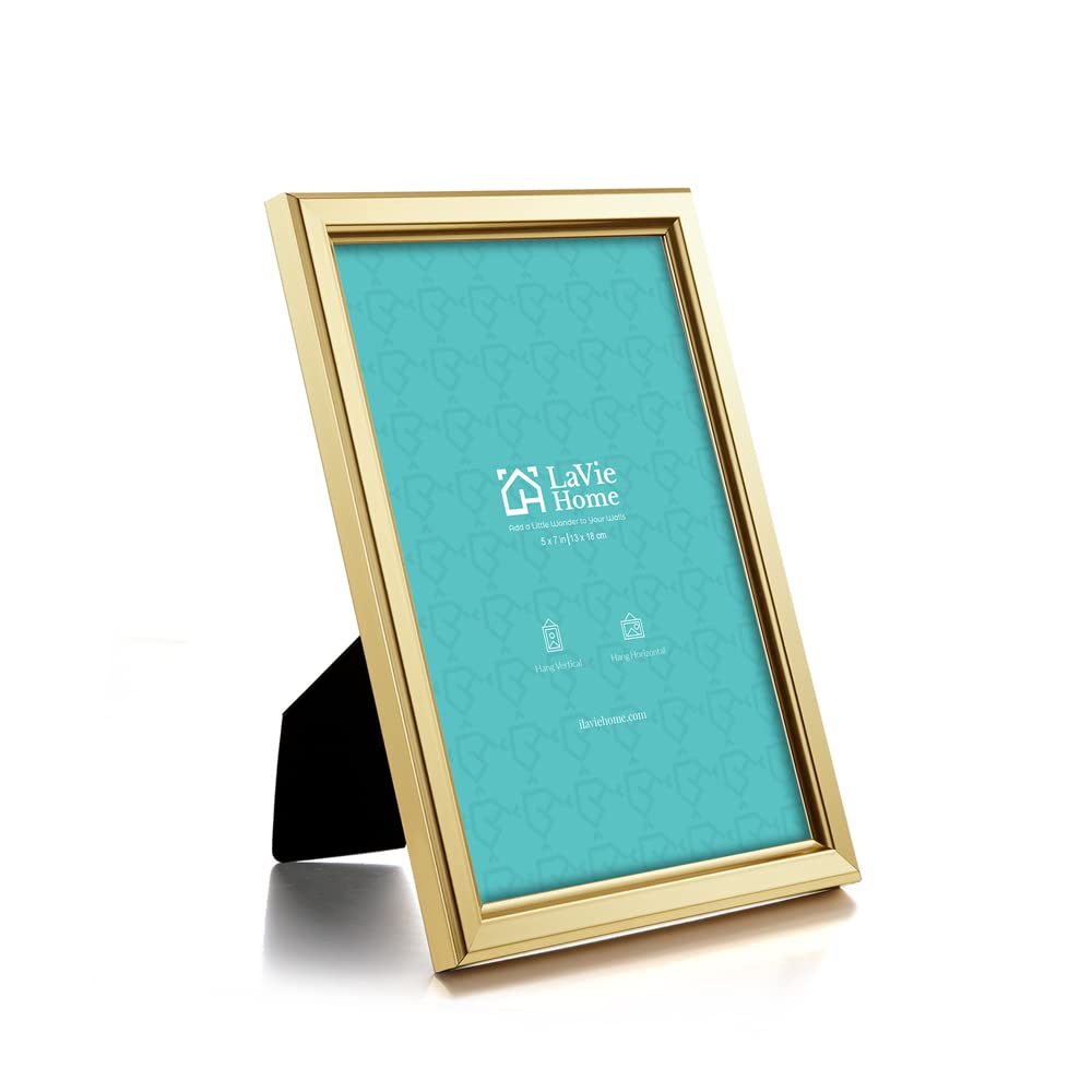 LaVie Home 5x7 gold frame on wall display with minimalist look
