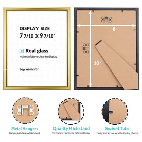 LaVie Home wall-mount capable gold frame for vertical or horizontal art.