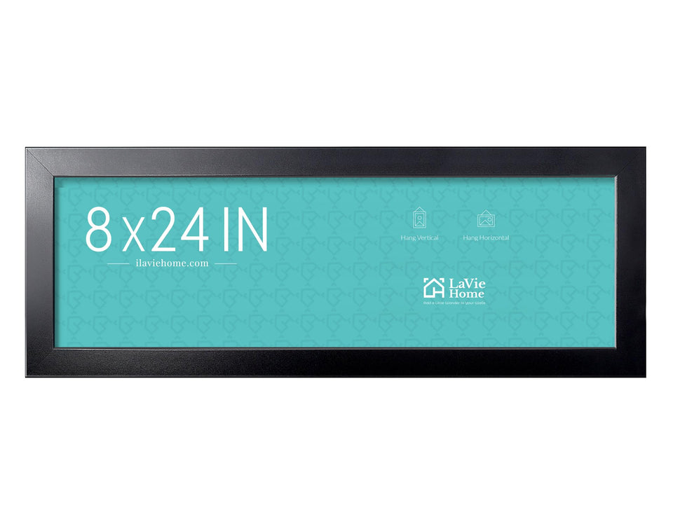LaVie Home 8x24 frame black front for a sleek wall display and memories.