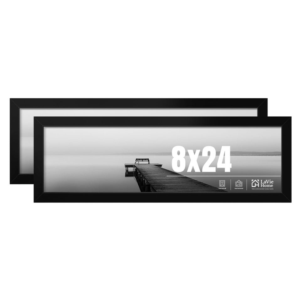 LaVie Home 8x24 frame front view, ideal for panoramic memories in living spaces.