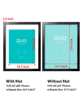 LaVie Home easy-hang hooks demonstrate quick portrait or landscape setup.