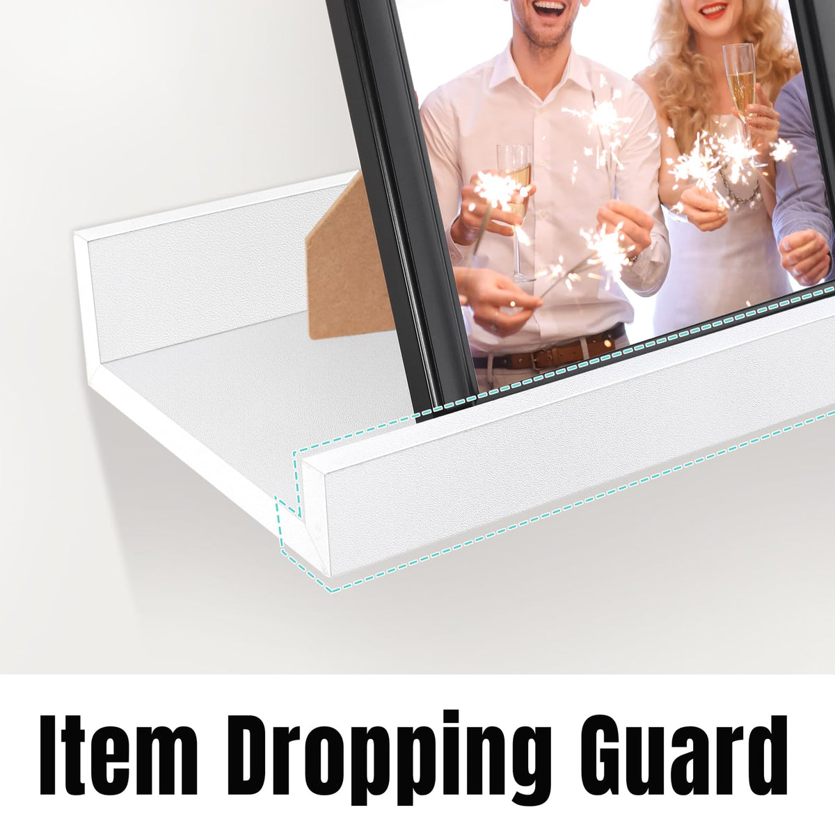 LaVie Home easy-install wall shelves with concise mounting guide.