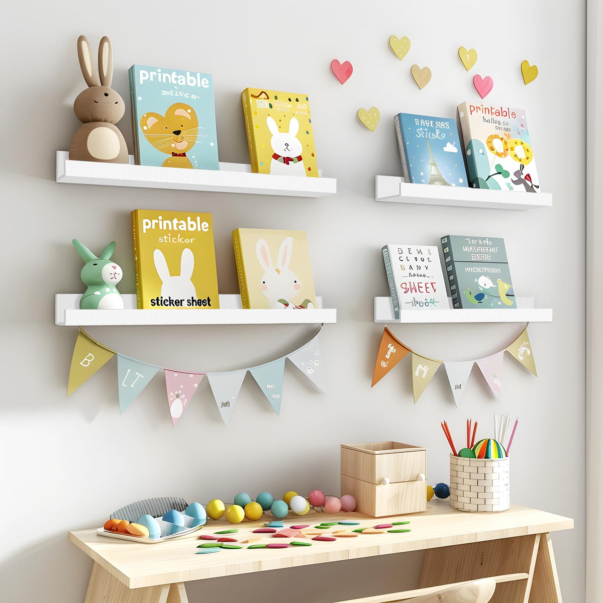 LaVie Home living room shelf decor for photos and small keepsakes.