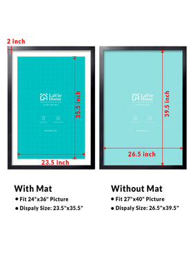 LaViE Home 24x36 frame shown with mat for elegant photos.