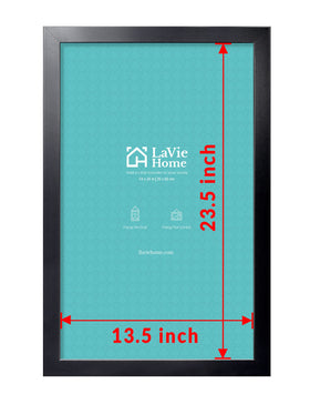 LaVie Home frame close-up shows thick black molding for gallery walls.
