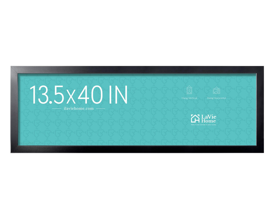 LaVie Home panoramic frame 13.5x40 in black for wall-ready poster displays