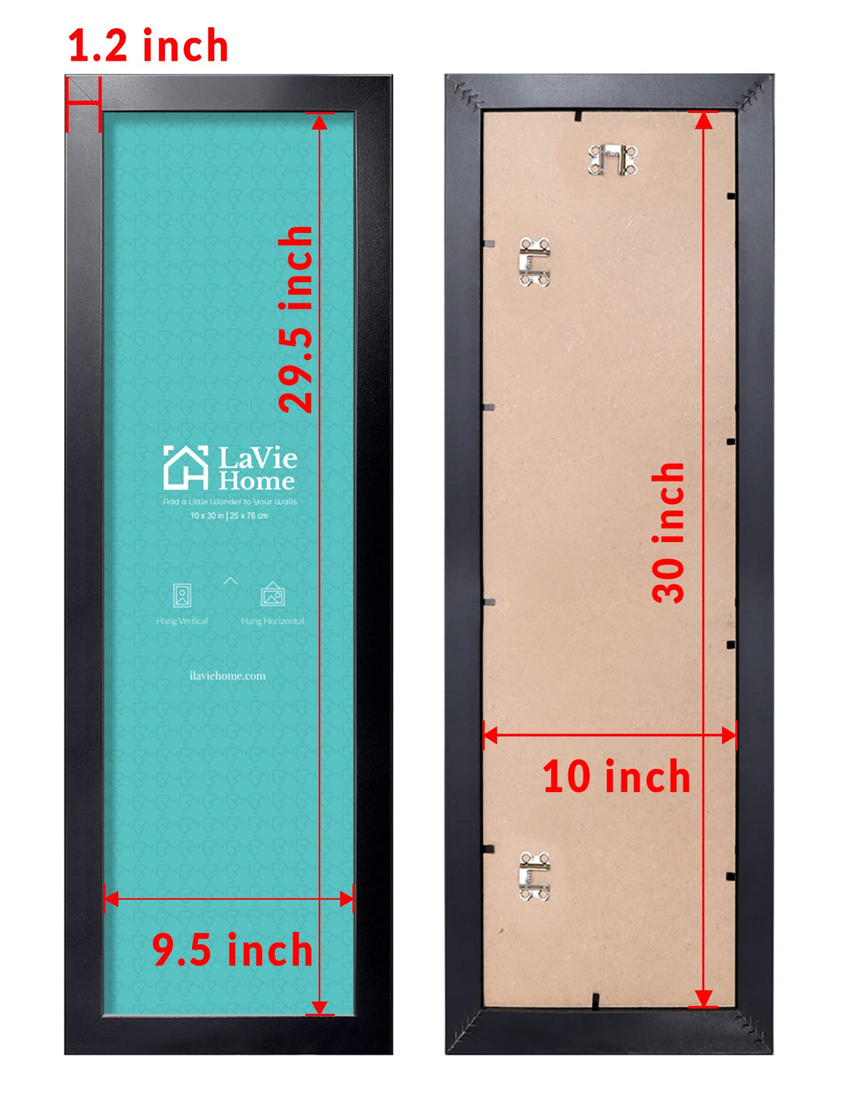 LaVie Home panoramic frame showcases landscape posters in a minimalist black finish