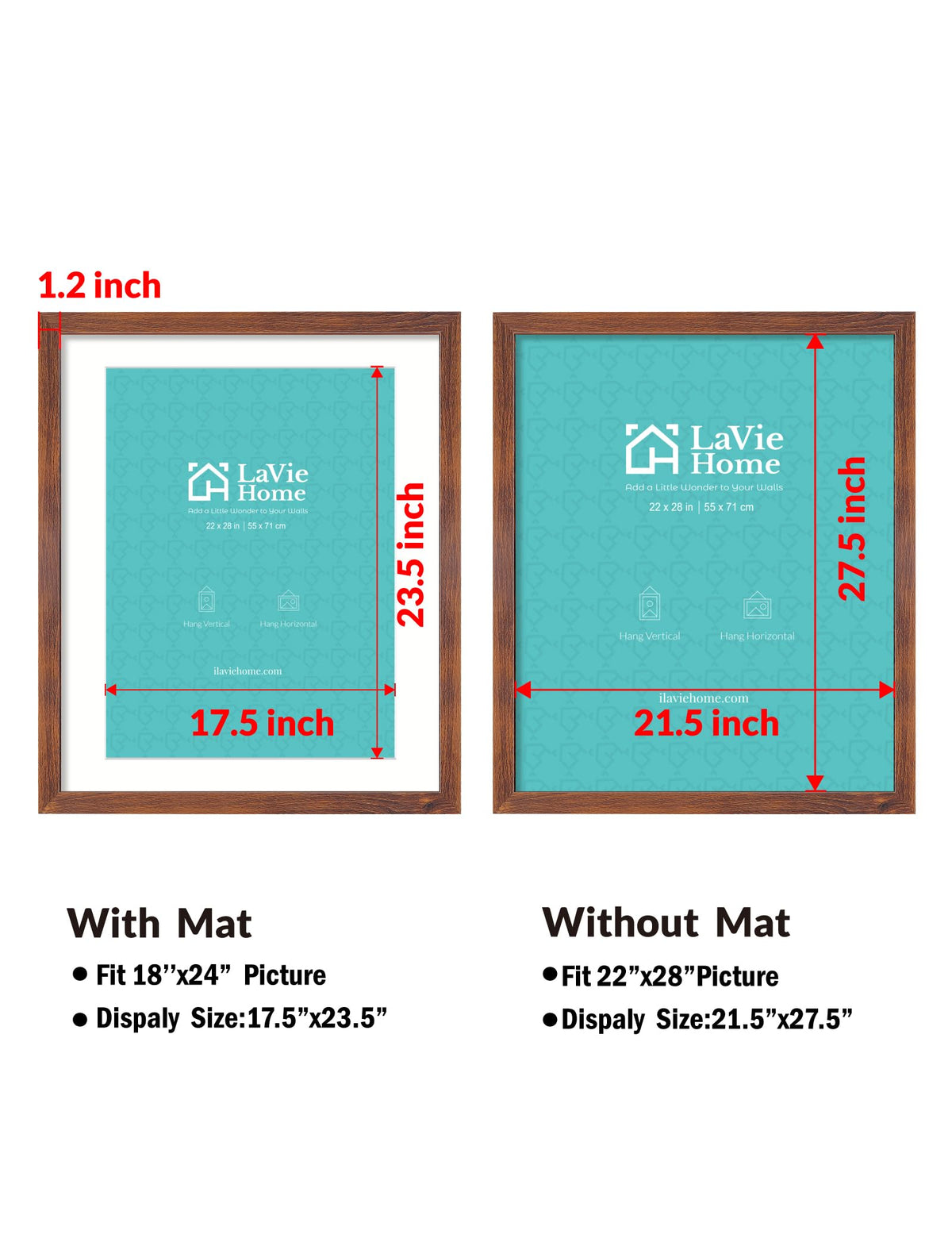 LaVie Home plexiglass-clear panel keeps posters protected and glare-free