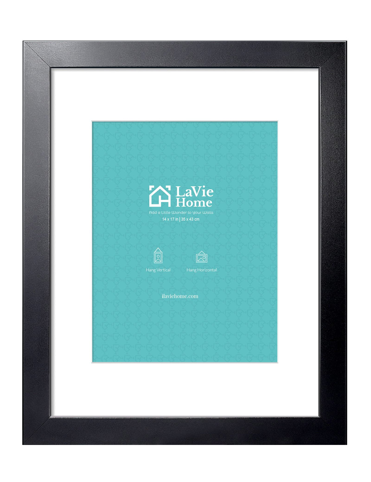 LaVie Home black 14x17 poster frame with plexiglass for clear wall displays