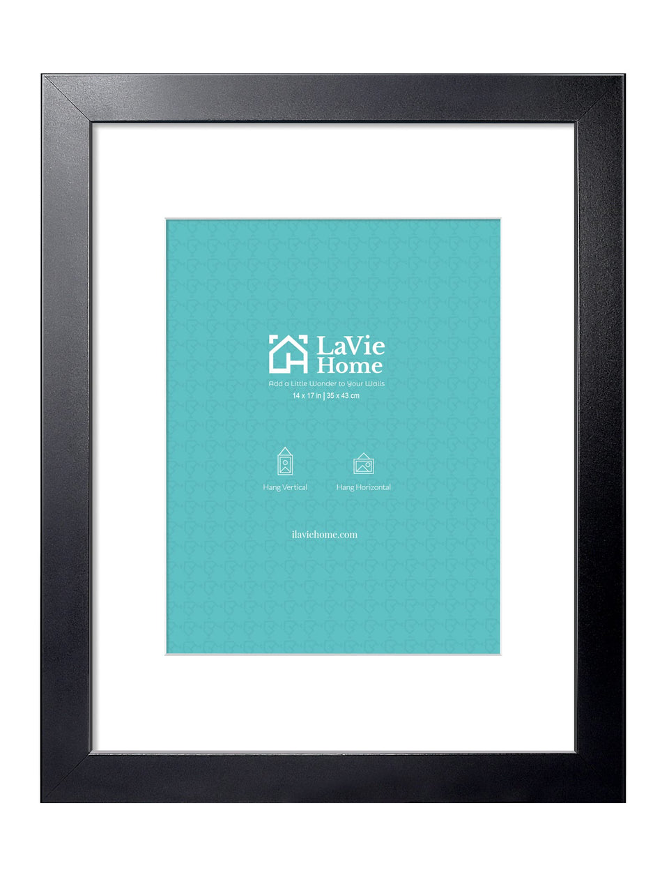 LaVie Home black 14x17 poster frame with plexiglass for clear wall displays