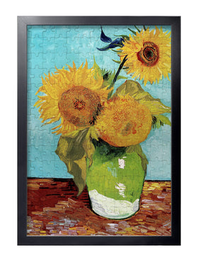 LaVie Home puzzle frame back view reveals sturdy backing for secure posters.