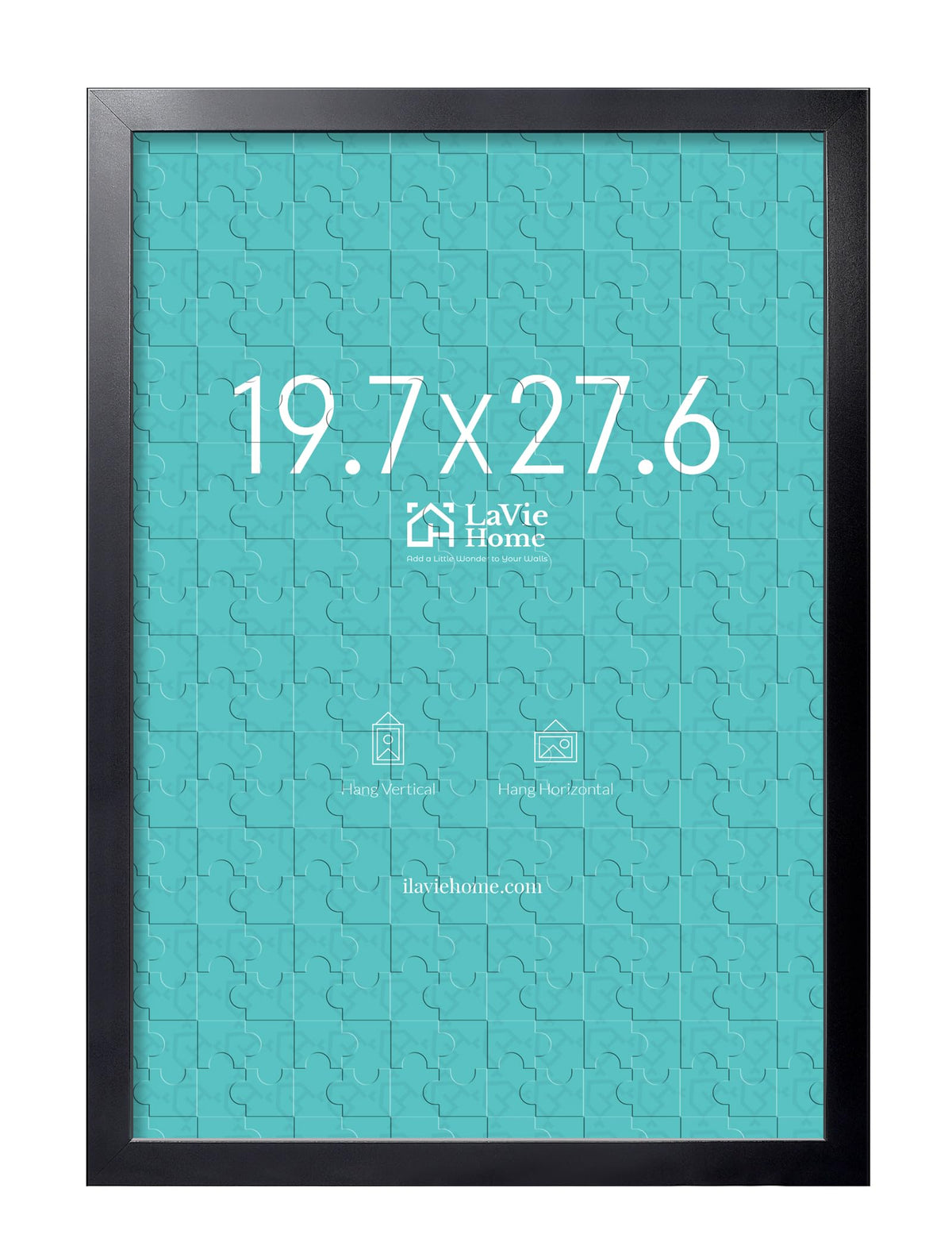 LaVie Home puzzle frame front view showing 19.7x27.6 display for wall decor.