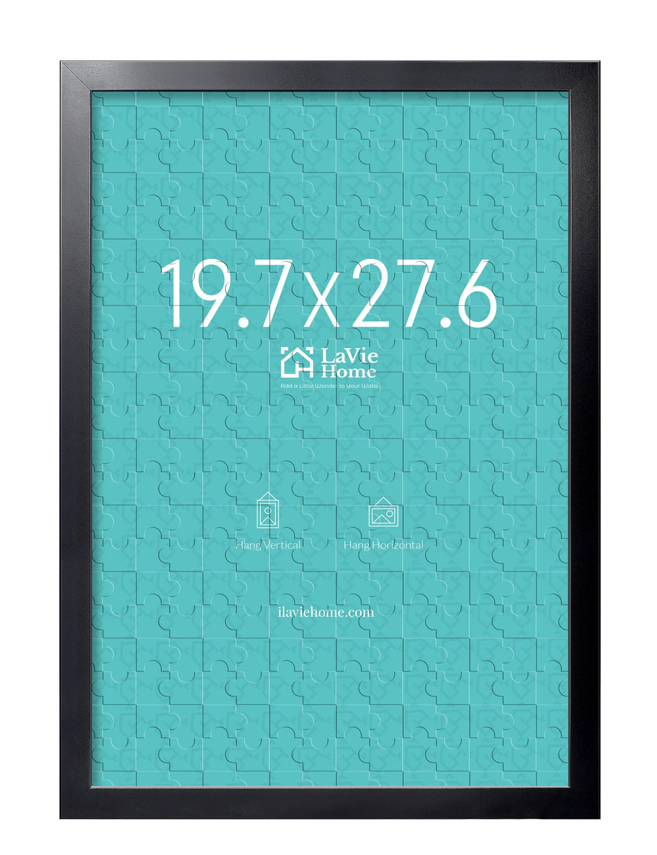 LaVie Home puzzle frame front view showing 19.7x27.6 display for wall decor.